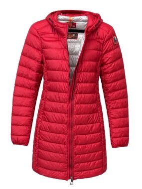 NWT Parajumpers Irene Scarlet Hooded Lightweight Down Jacket M MSRP $575